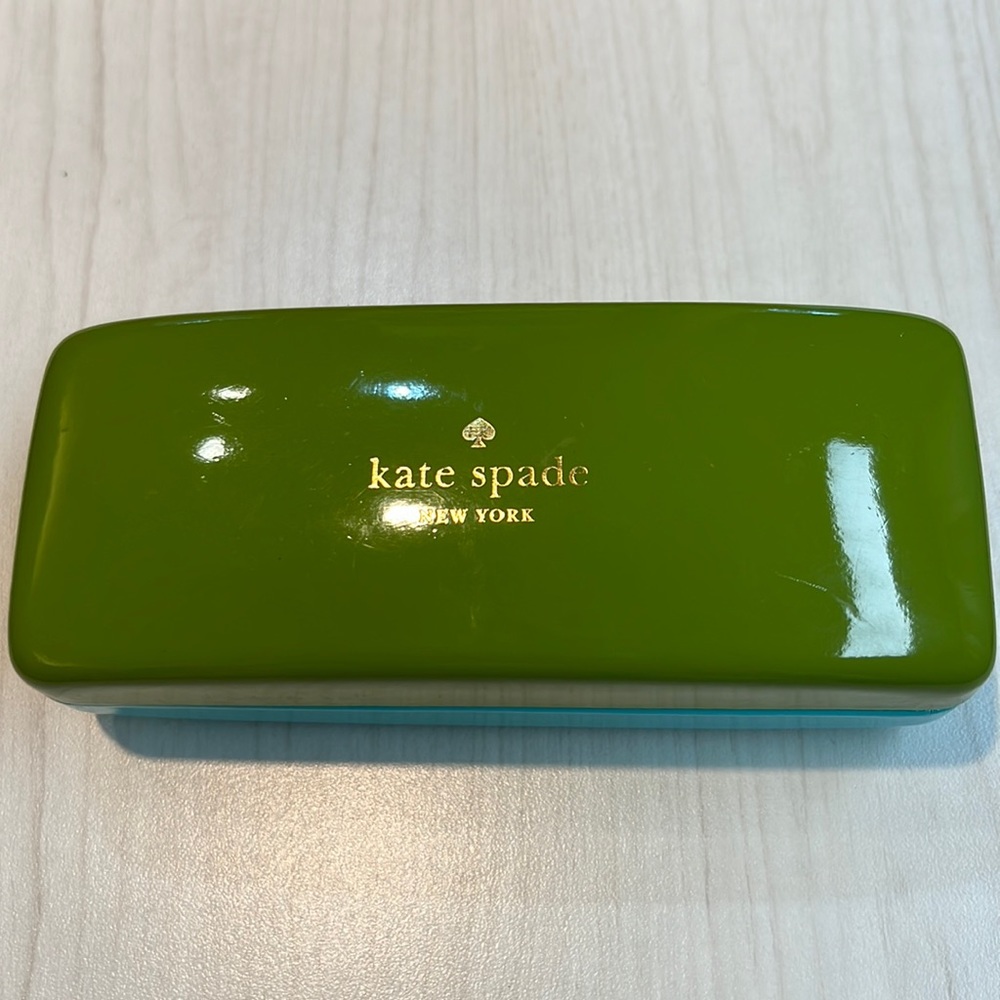 Kate Spade Green Turquoise/Pink Sunglass Eyeglass Case Hard Shell Eye Glass - Picture 1 of 3